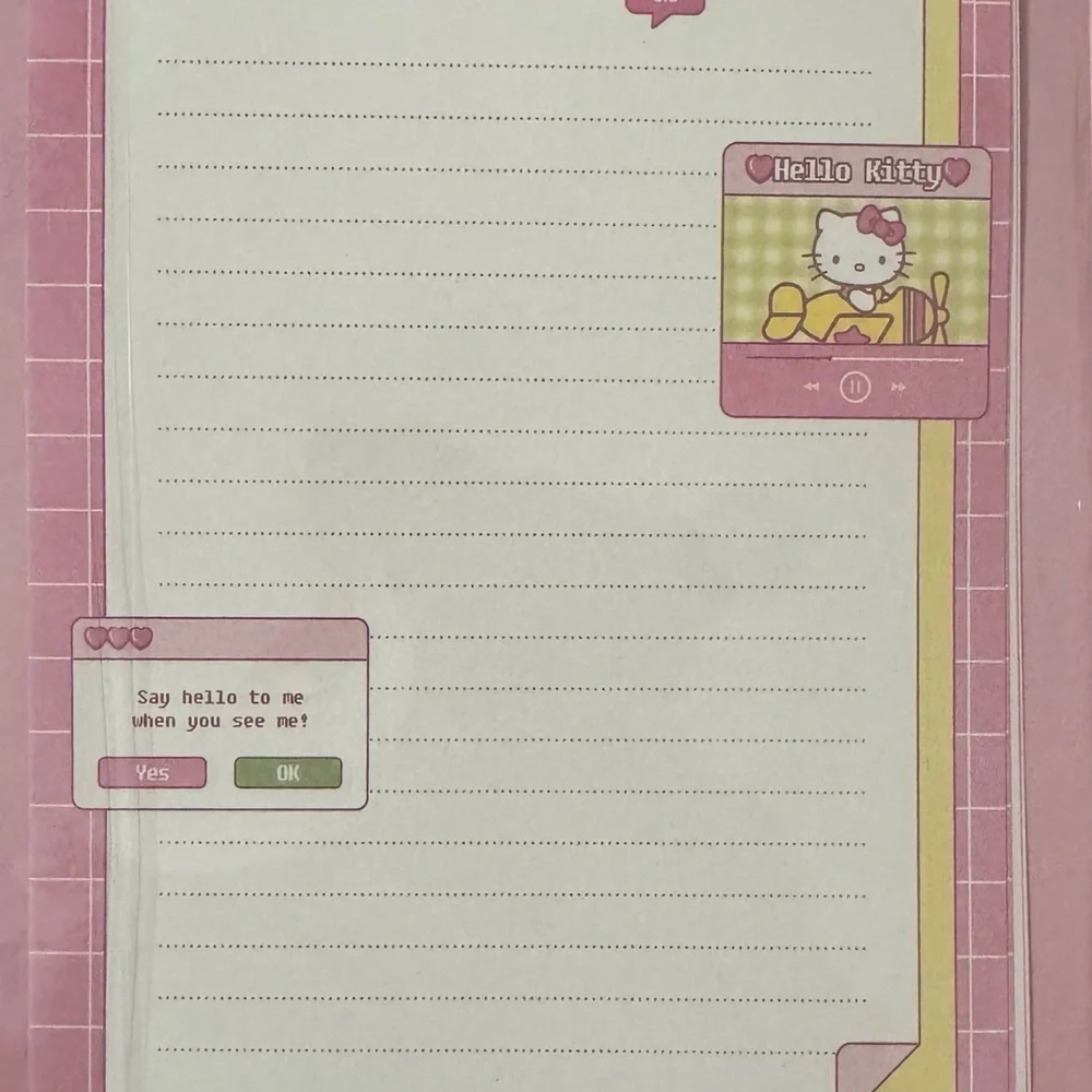Hello Kitty Pink Retro Sticky Memo Book